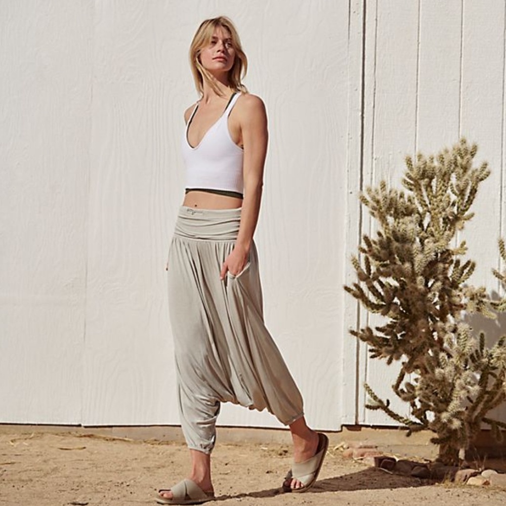 Free People Movement Greenish-Gray Feel Good Harem Pants Size S